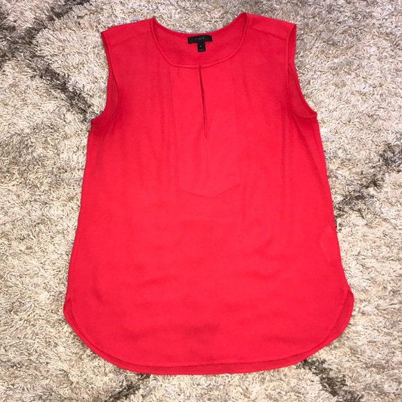 J. Crew Tops - J.crew sleeveless red blouse